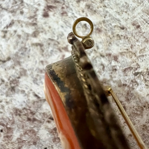 Antique Sterling shell cameo/pendant - Picture 4 of 11